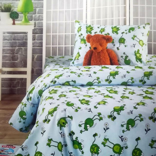 Children's Sheets Set of 3 pieces (FROGS)