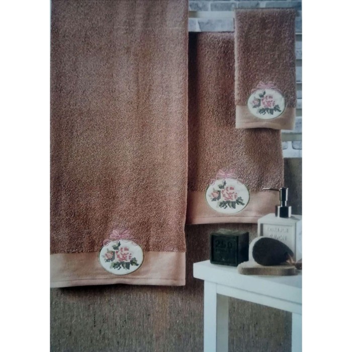 Set of cotton towels 3 pieces (Embroidery)