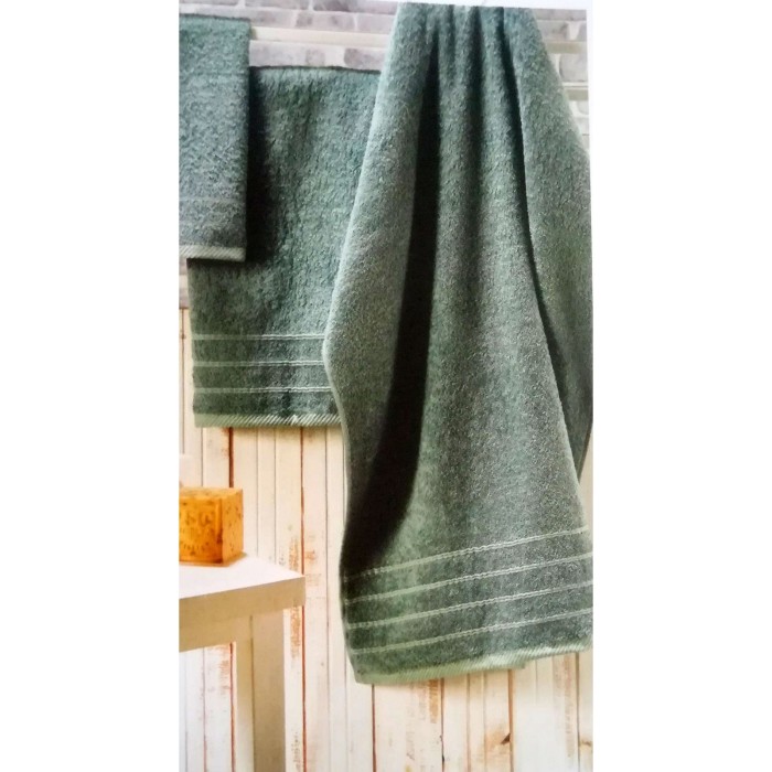 Set of cotton towels 3 pieces (Green)